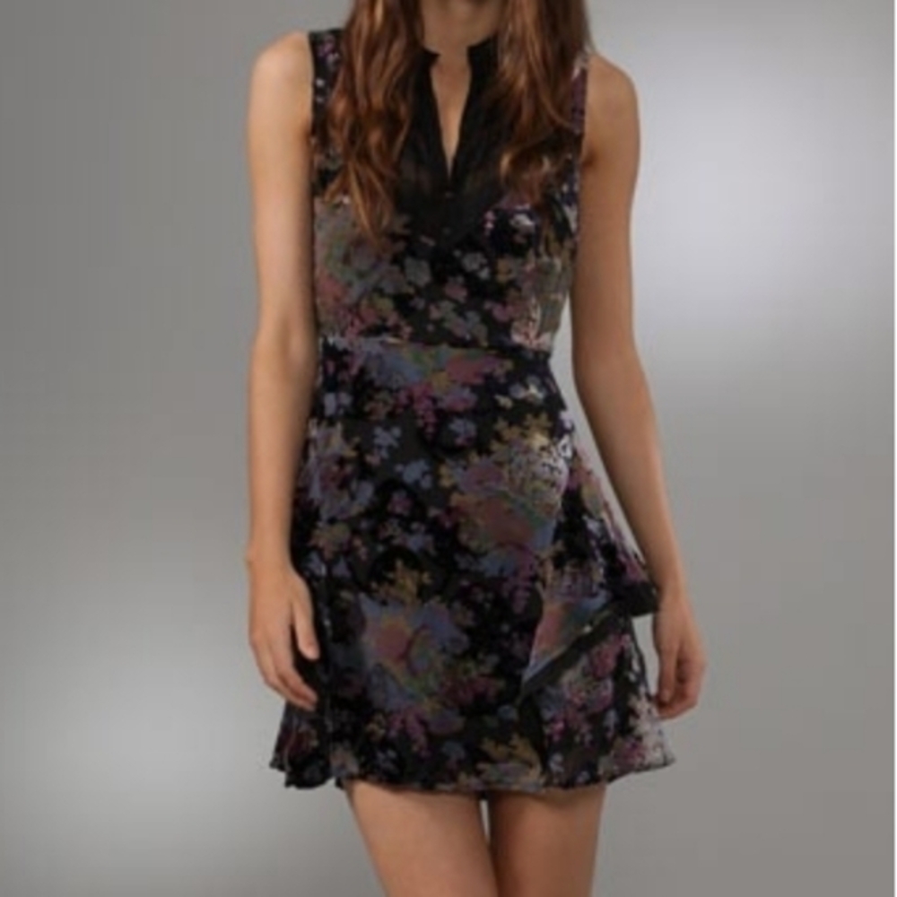 NWOT Free People Falling Leaves Burnout Dress Sz 0